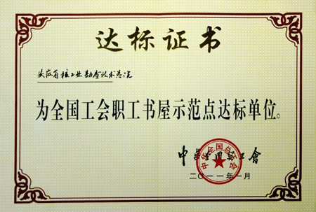 2011达标证书